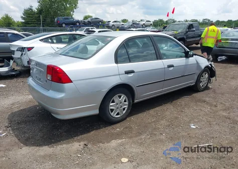 2005 Honda Civic Vp из США, поврежденный, VIN 1HGES16335L000945